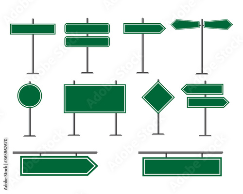 Set road signs. vector is easily modified