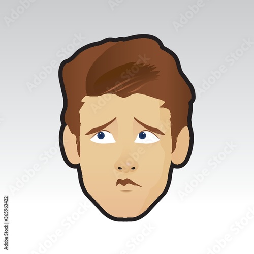 man with doubtful expression