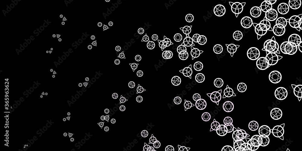 Dark Pink, Yellow vector pattern with magic elements. Dark Pink, Yellow vector pattern with magic elements.