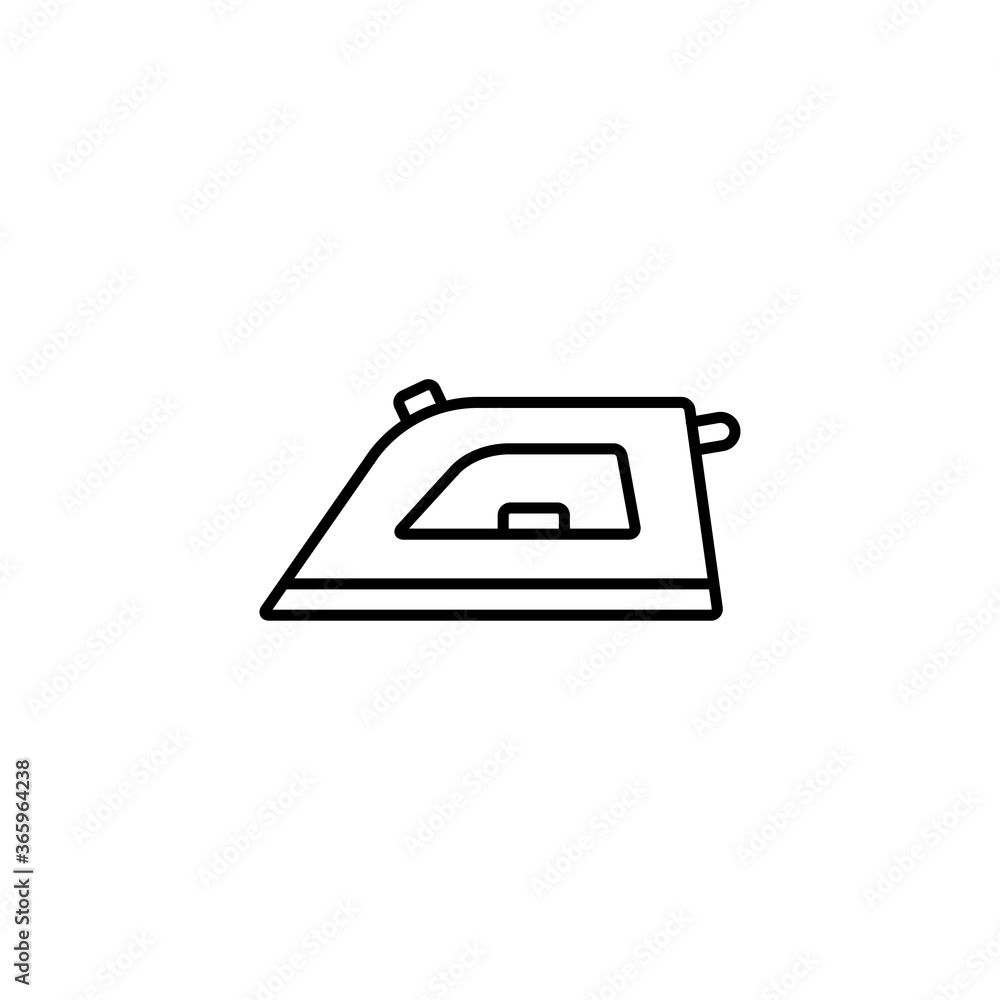 Clothes iron Black Line Icon. Simple and minimalist. Thin and Outline Style. Can use for web, apps, or logo. Vector illustration. Home Electronic Icon. Clothes iron Black Line Icon. Simple and minimalist. Thin and Outline Style. Can use for web, apps, or logo. Vector illustration. Home Electronic Icon.