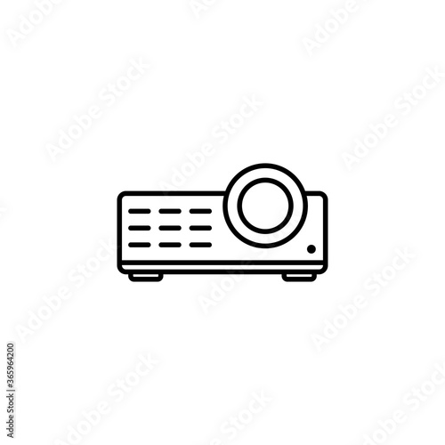 Projector Black Line Icon. Simple and minimalist. Thin and Outline Style. Can use for web, apps, or logo. Vector illustration. Home Electronic Icon.
