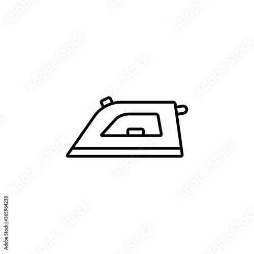 Clothes iron Black Line Icon. Simple and minimalist. Thin and Outline Style. Can use for web, apps, or logo. Vector illustration. Home Electronic Icon.