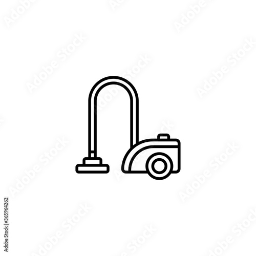 Vacuum Cleaner Black Line Icon. Simple and minimalist. Thin and Outline Style. Can use for web, apps, or logo. Vector illustration. Home Electronic Icon.