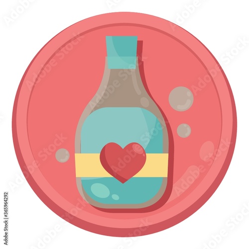 bottle of drink with heart