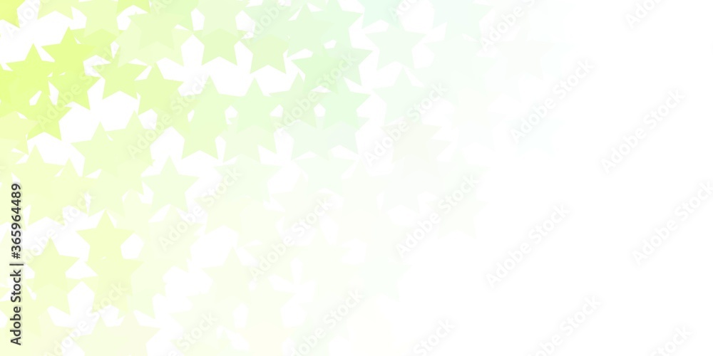 Light Green vector texture with beautiful stars. Colorful illustration with abstract gradient stars. Design for your business promotion.