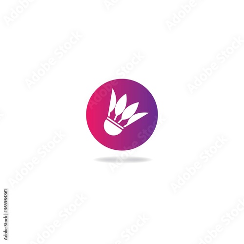 Badminton logo template vector icon design