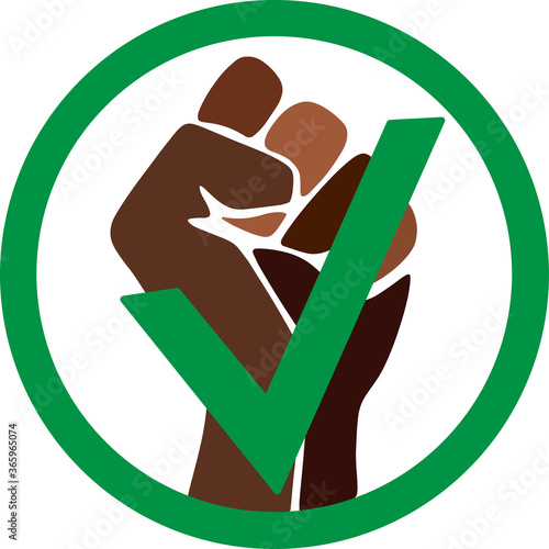 Symbol of the black freedom movement. Black lives matter. Movement for freedom and equality. Flat vector illustration.