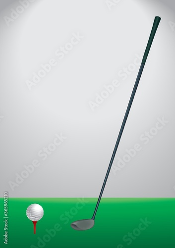 golf ball with club