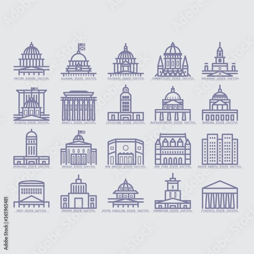 collection of usa buildings