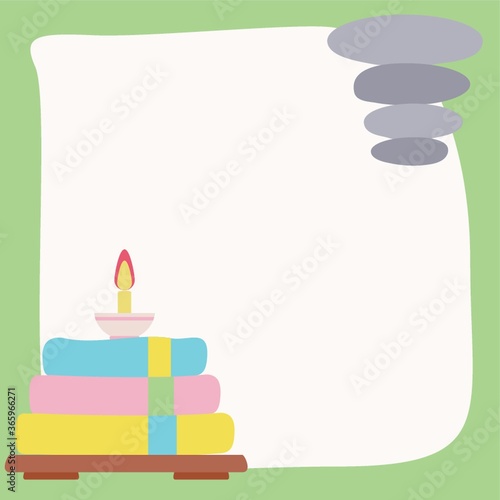 towel with candle