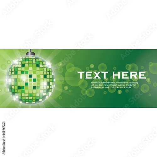 disco banner with text