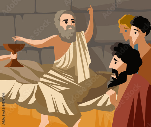 ancient greek philosopher talking to students