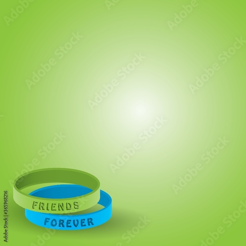 friendship bands on green background