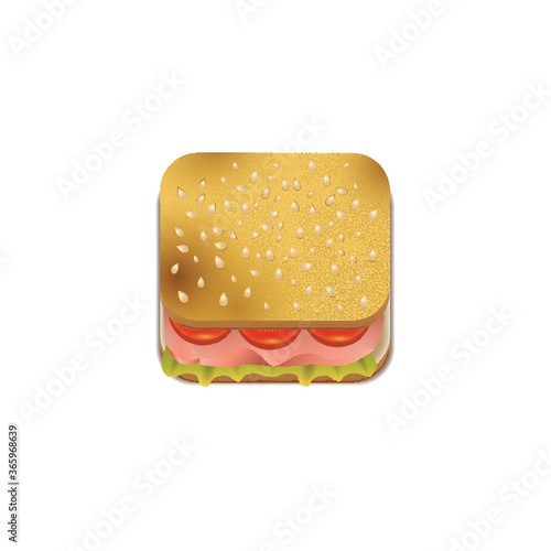 sandwich with sesame seed