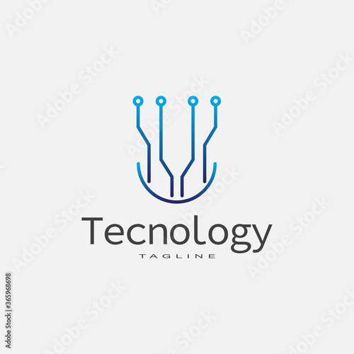 Tecnology Logo Design Inspiration. Logo vector template
