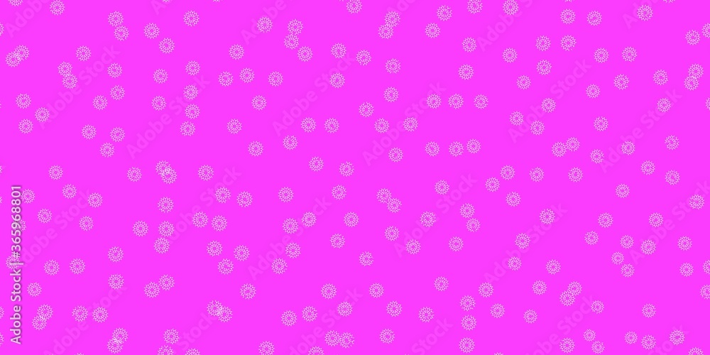 Light purple vector doodle pattern with flowers. Light purple vector doodle pattern with flowers.