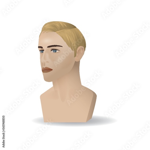 hair wig on the mannequin