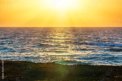 Beach seashore  bright warm sun