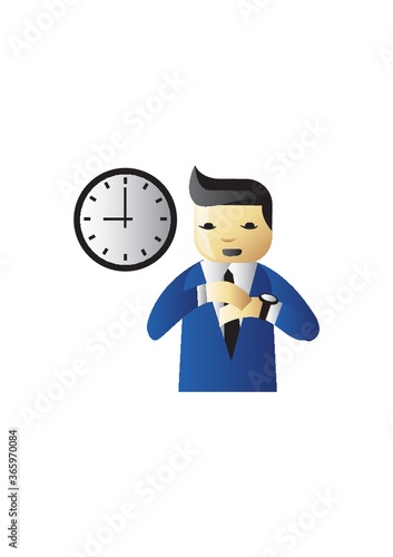 businessman in hurry of time
