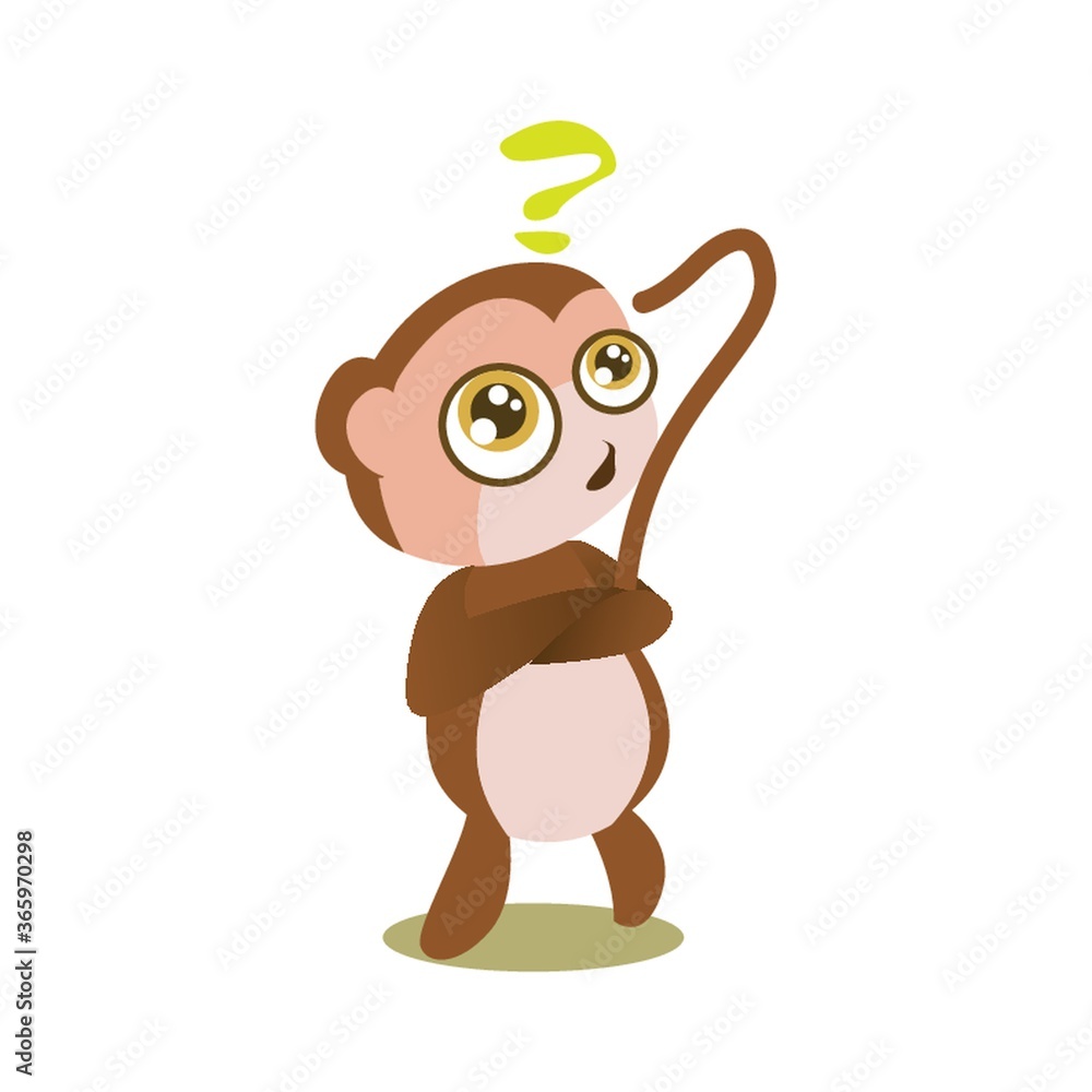 Fototapeta premium monkey in doubtful mood