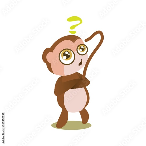 monkey in doubtful mood