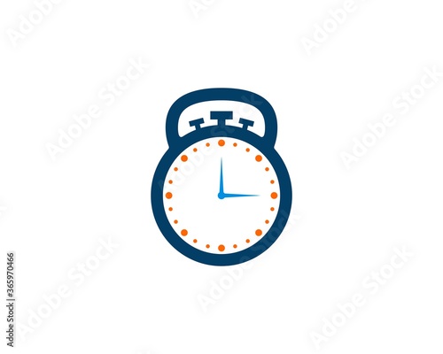 Gym kettle bell with alarm clock inside