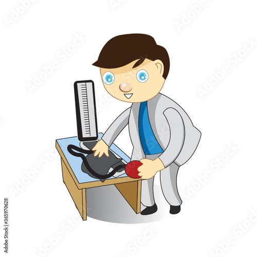 doctor with sphygmomanometer