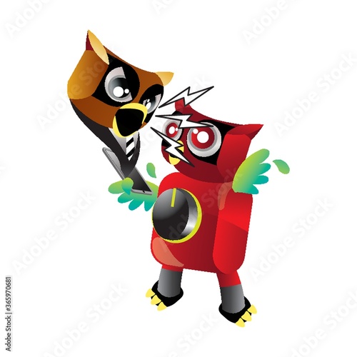 owls fighting