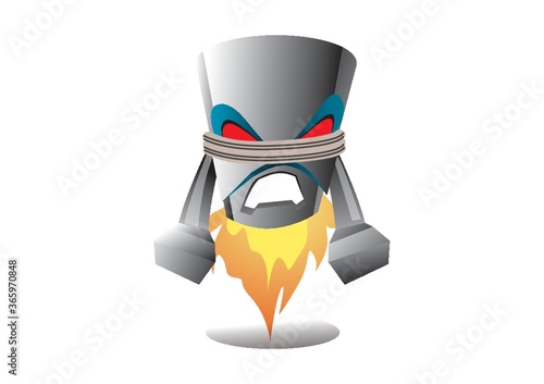 piston on fire