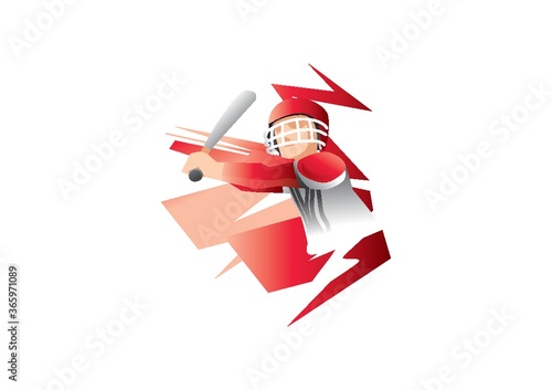 baseball player hitting ball