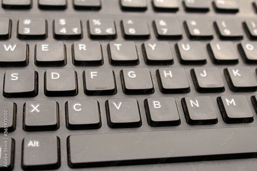 a black color computer keyboard