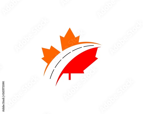 Maple outline with home inside