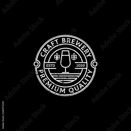 Vintage craft brewery logo badge,best for FOOD & BEVERAGES company logo template