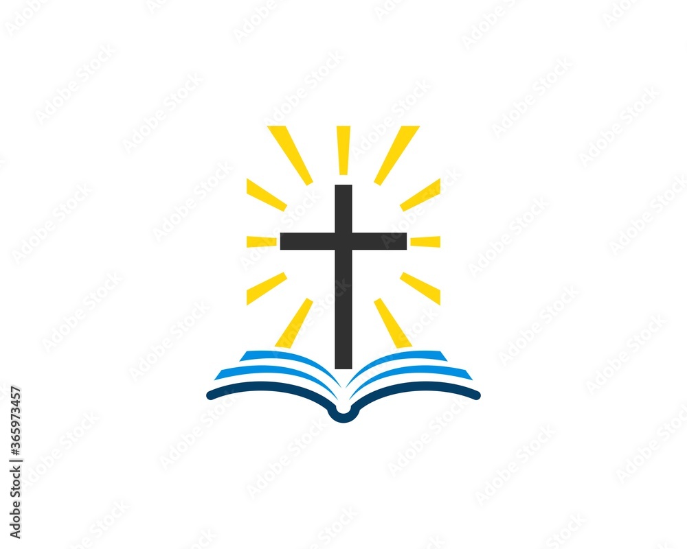 Cross with book underneath Cross with book underneath
