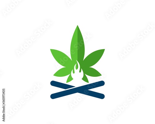 Combination cannabis leaf with tentacle