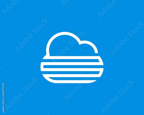 Abstract cloud with stripe style