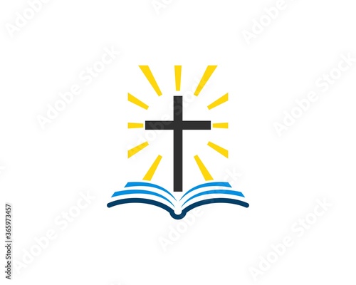 Cross with book underneath