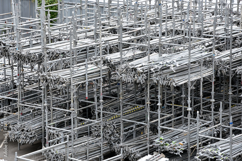 steel scaffolding board: scaffolding material yard photo