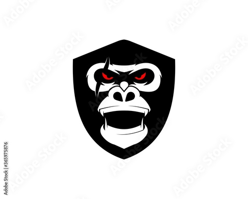 Shield with Gorilla face inside