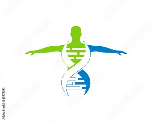 Healthy human DNA helix logo