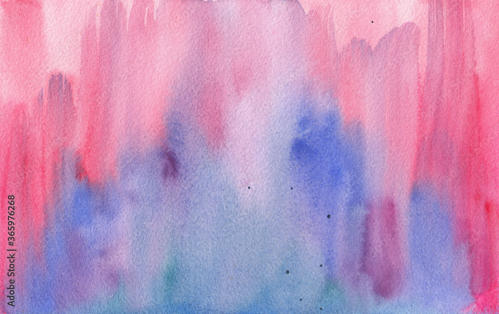 watercolor background in blue pink and purple colors, soft pastel color ...