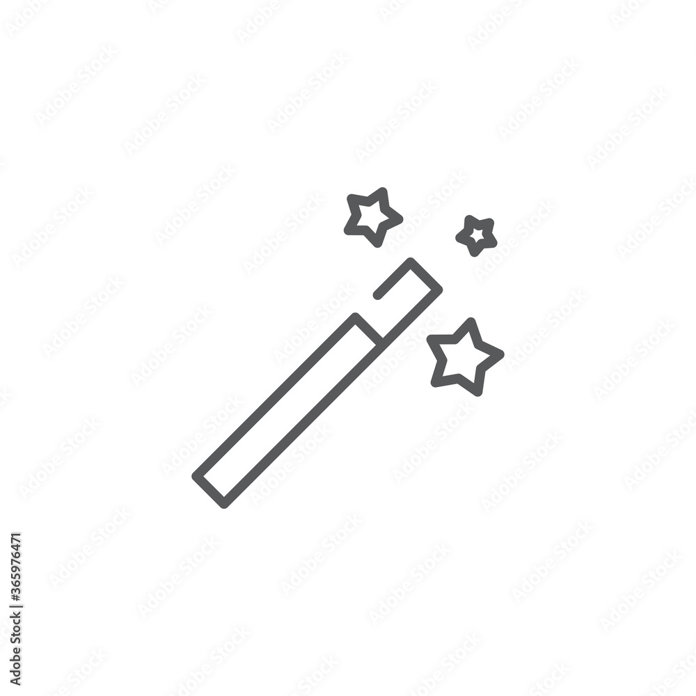 Magic wand vector icon symbol isolated on white background Magic wand vector icon symbol isolated on white background