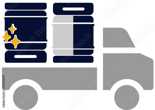  truck with clean and empty kegs