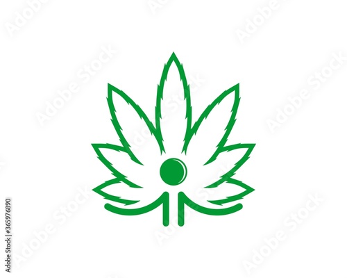People cannabis with outline