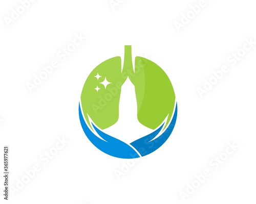 Green lungs with hand care