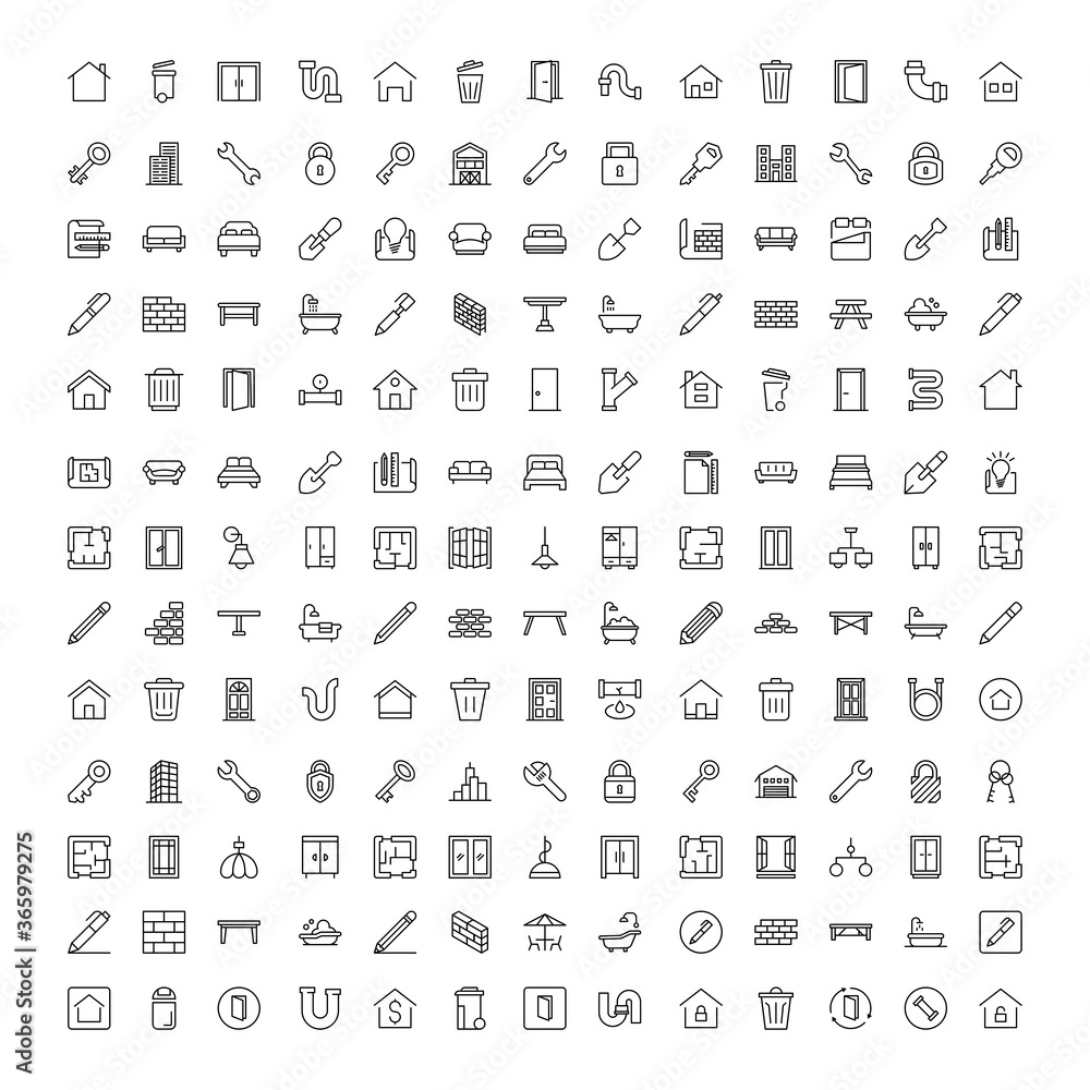 House icon set. House icon set.
