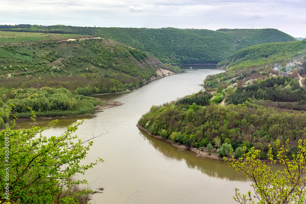 Obraz premium Geological landscape. Outcrop of Silurian and Devonian deposits