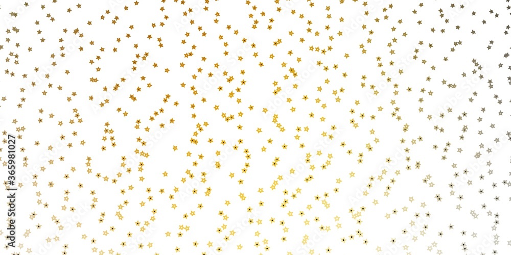 Dark Yellow vector pattern with abstract stars. Blur decorative design in simple style with stars. Design for your business promotion.