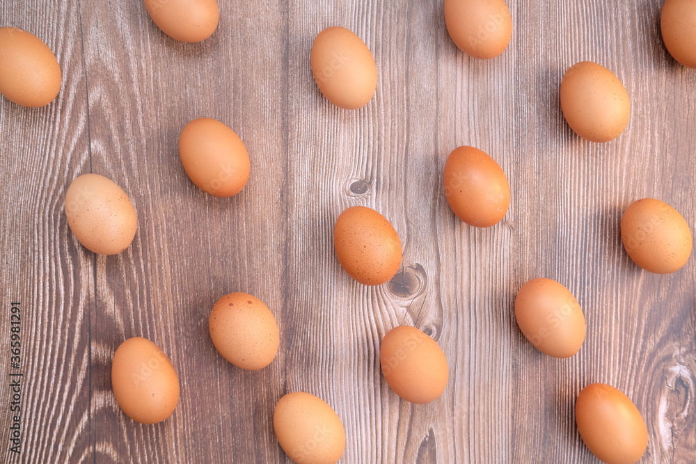 easter eggs on a wooden background easter eggs on a wooden background