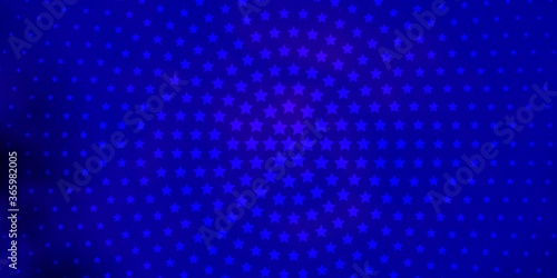 Dark BLUE vector pattern with abstract stars. Blur decorative design in simple style with stars. Design for your business promotion. © Guskova